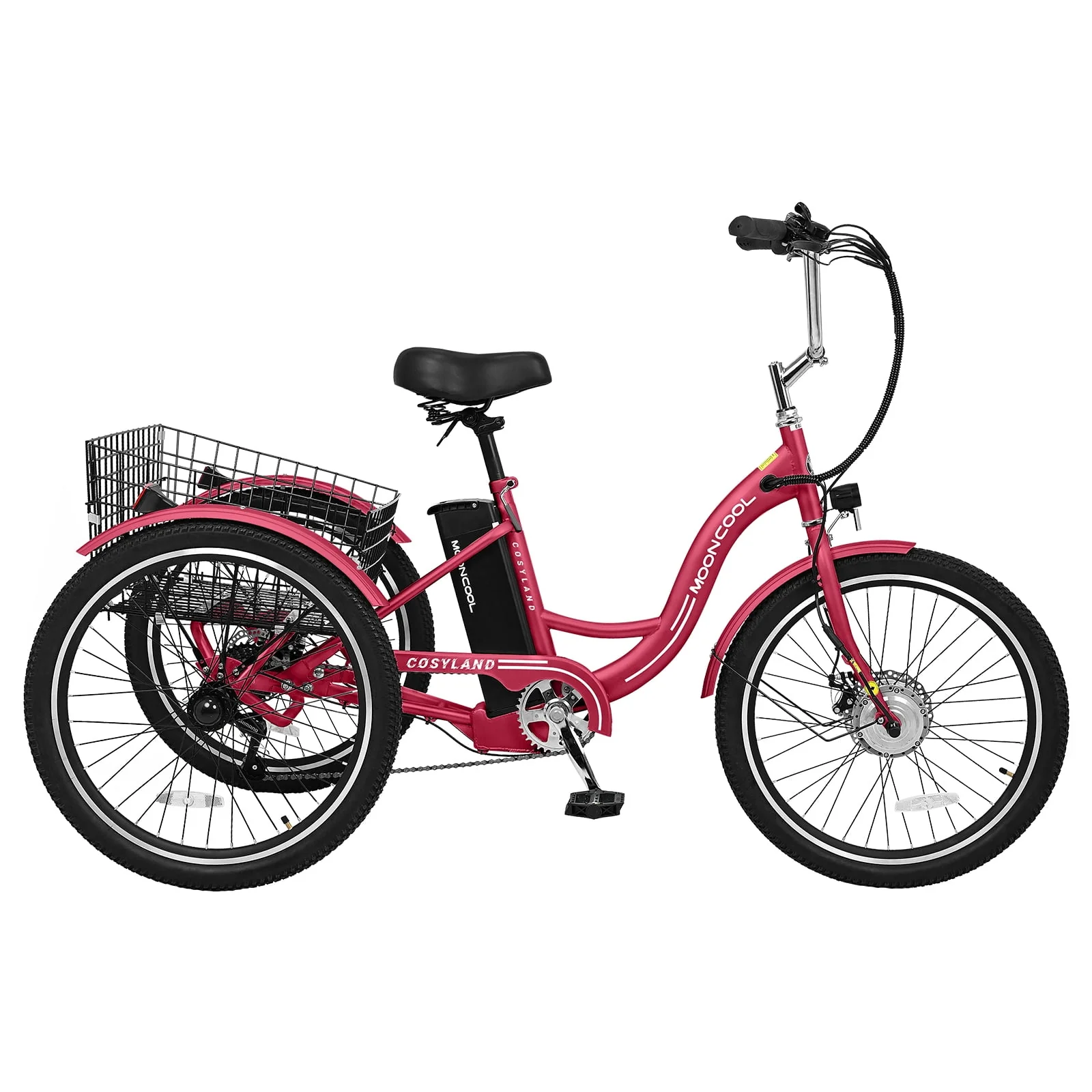 Lilypelle Adult Electric Tricycles,3 Wheel Electric Bike,15.5 Mph Electric Trikes for Seniors,7-Speed & 4 Adjustable Riding Modes Electric Tricycle With Removable Lithium Battery