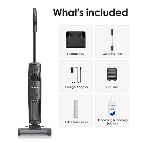 Tineco iFLOOR 3 Breeze Complete Wet Dry Vacuum Cordless Floor Cleaner and Mop One-Step Cleaning for Hard Floors