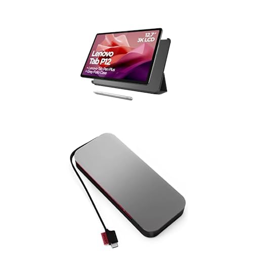 Lenovo Tab P12-2024 - Expansive Touchscreen Tablet - 12.7" 3K Display - 13MP Camera - 8GB Memory - 128GB UFS Storage - Android 13 - Dolby Atmos - Quad JBL Speakers - Pen and Folio Case Included