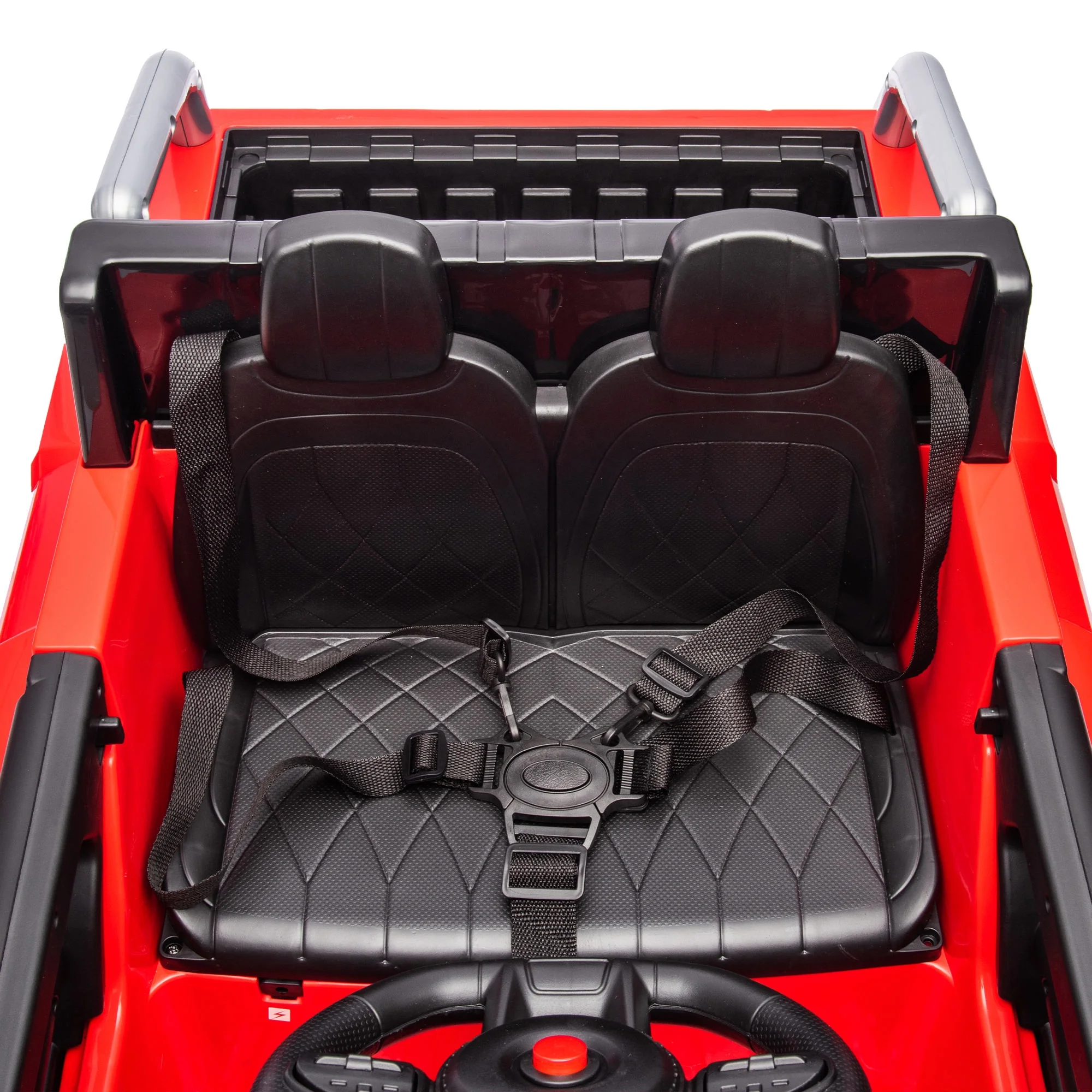 24V 4WD Ride on Car Truck w/Remote Control, Ride on Car for Kids Battery Powered, with Storage Function, Music and Lights, Five-Point Safety Belt, Rocking Chair Mode for Boys and Girls Red - Curated Treasures Market