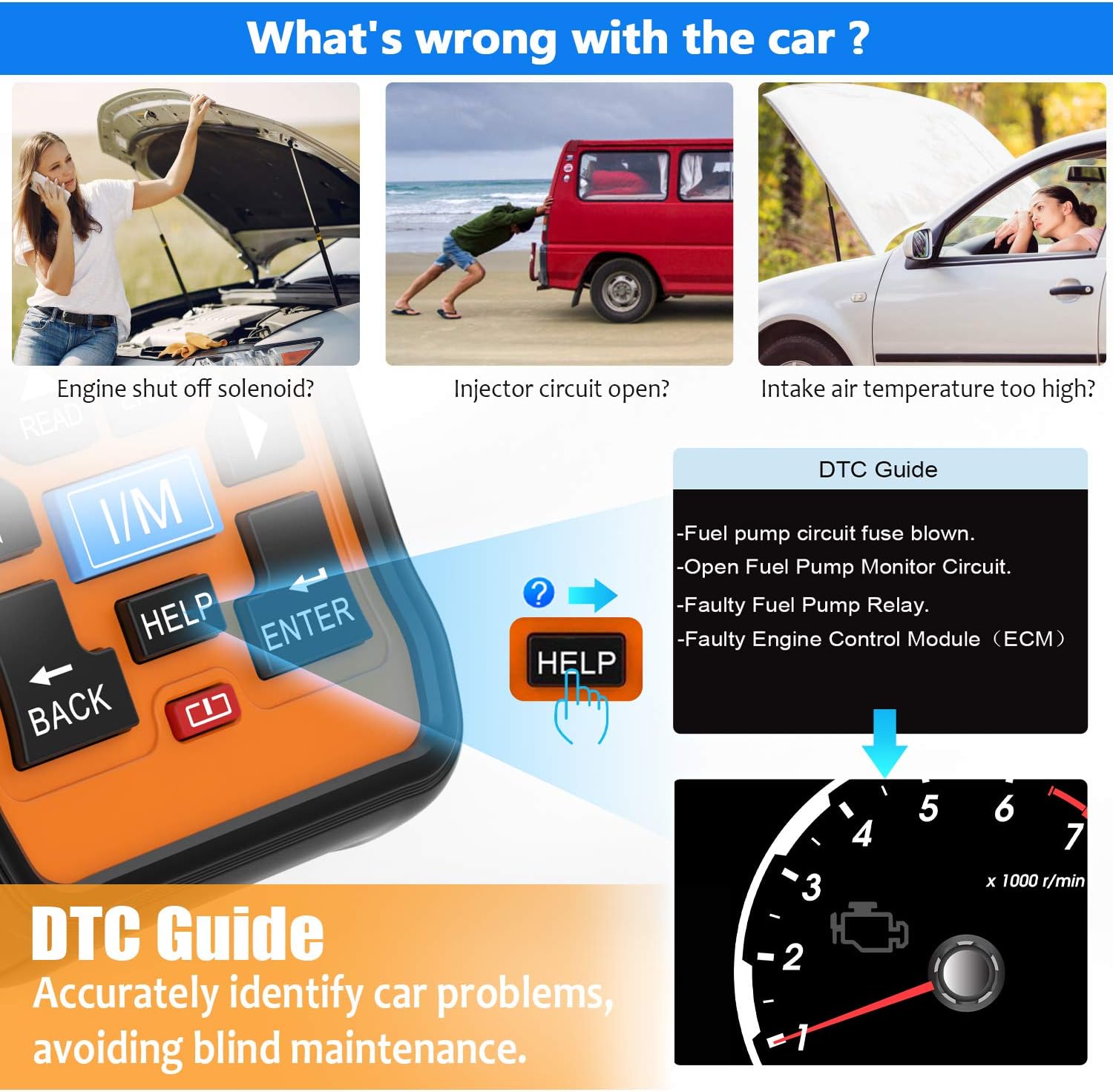 FOXWELL NT301 OBD2 Scanner Professional Mechanic OBDII Diagnostic Code Reader Tool for Check Engine Light
