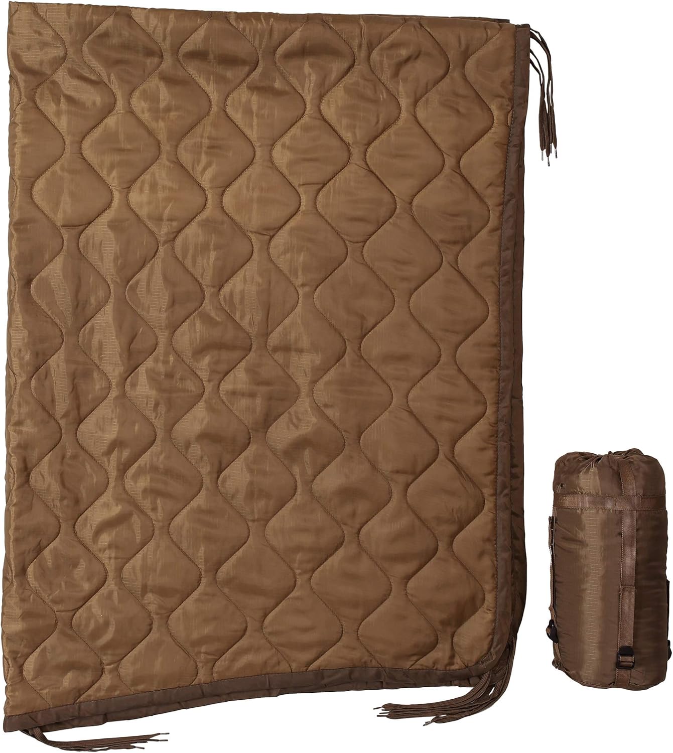 USGI Industries Military Woobie Blanket | Thermal Insulated Camping Blanket, Poncho Liner | Large, Portable, Water-Resistant, for Hiking, Outdoor, Survival, Comes with Compression Carry Bag