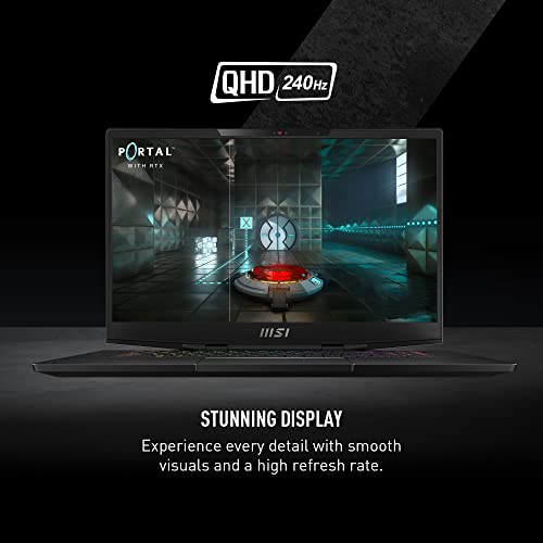 MSI Stealth 17 Studio Laptop: Intel Core i9-13900H, GeForce RTX 4070, 17.3" QHD 240Hz 3ms, 16GB DDR5, 1TB NVMe SSD, Thunderbolt 4, Cooler Boost Trinity+, Win 11 Home: Core Black A13VG-019US