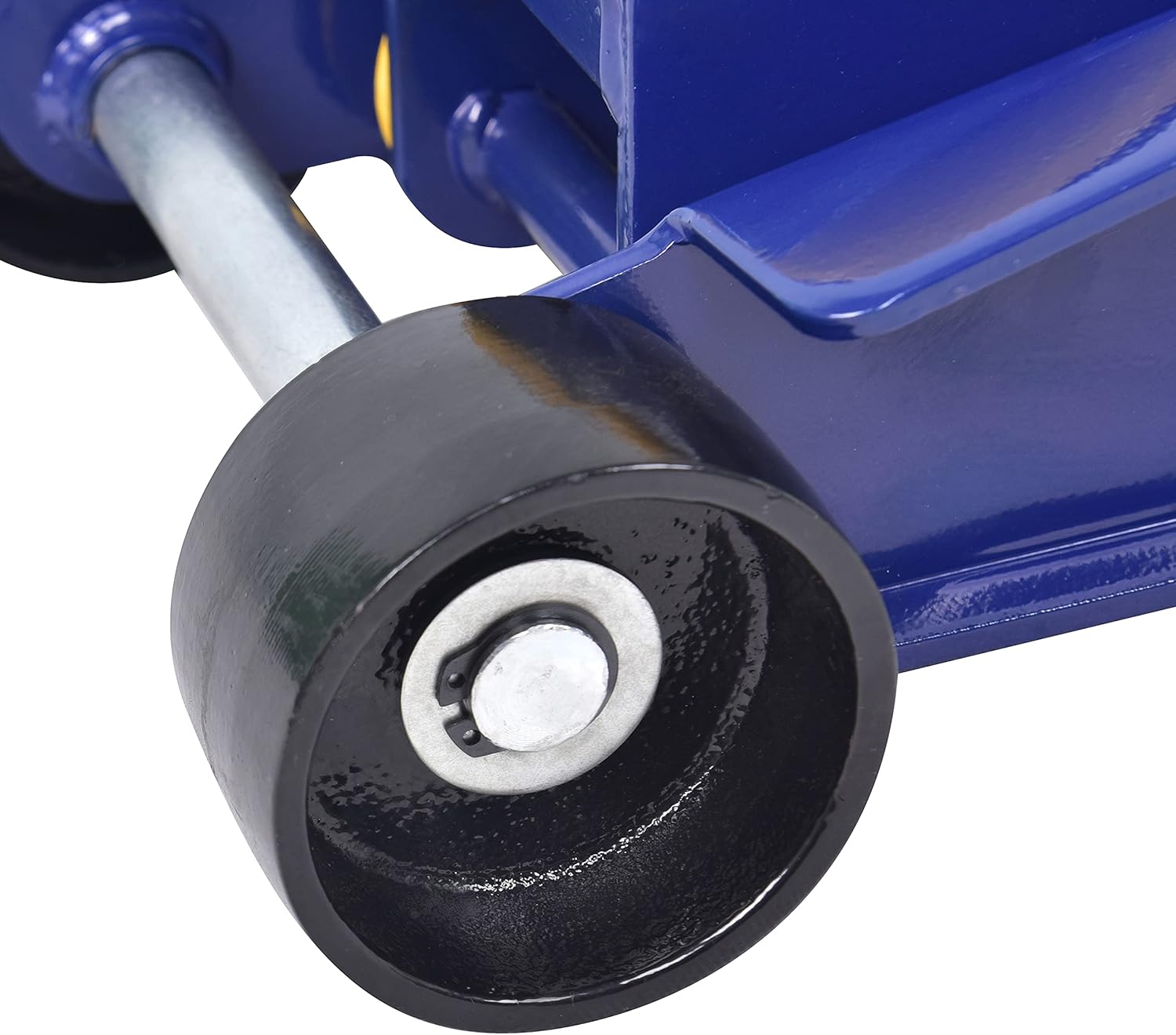 Aain® 3 Ton Heavy-Duty Floor Jack, Steel Hydraulic Jack with Double Pumps for Quick Lifting, Rotating Rear Casters, Blue