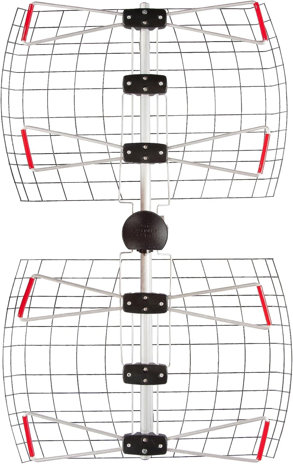 Antennas Direct 8-Element Bowtie TV Antenna, 70 Miles Range, Multi-directional, Indoor, Attic, Outdoor Applications, Special Bracket to Turn Both Panels, All-Weather Mounting Hardware, Adjustable Mast Clamp, 4K Ready, Silver - DB8e - DB8-E