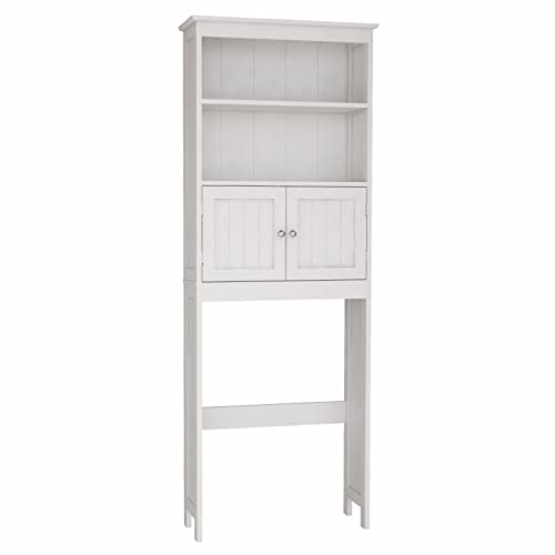 Wooden Bathroom Floor Cabinet Freestanding Storage Cabinet with a Adjustable Shelf for Office,Living Room,Kitchen Room,Entryway,Bedroom or Casual Occasions (White, 2 Doors with 1 Drawer)