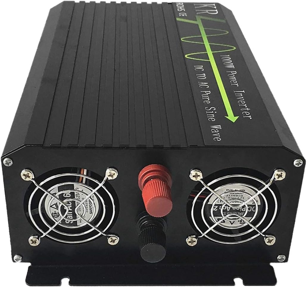 KRXNY 1000W Pure Sine Wave Power Inverter 12V DC to 110V 120V AC 60HZ with USB Port for Car/RV Home Solar System