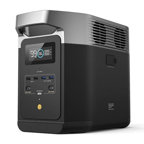 EF ECOFLOW Solar Generator DELTA2 with 220W Solar Panel, LFP(LiFePO4) Battery, Fast Charging, Portable Power Station for Home Backup Power, Camping & RVs