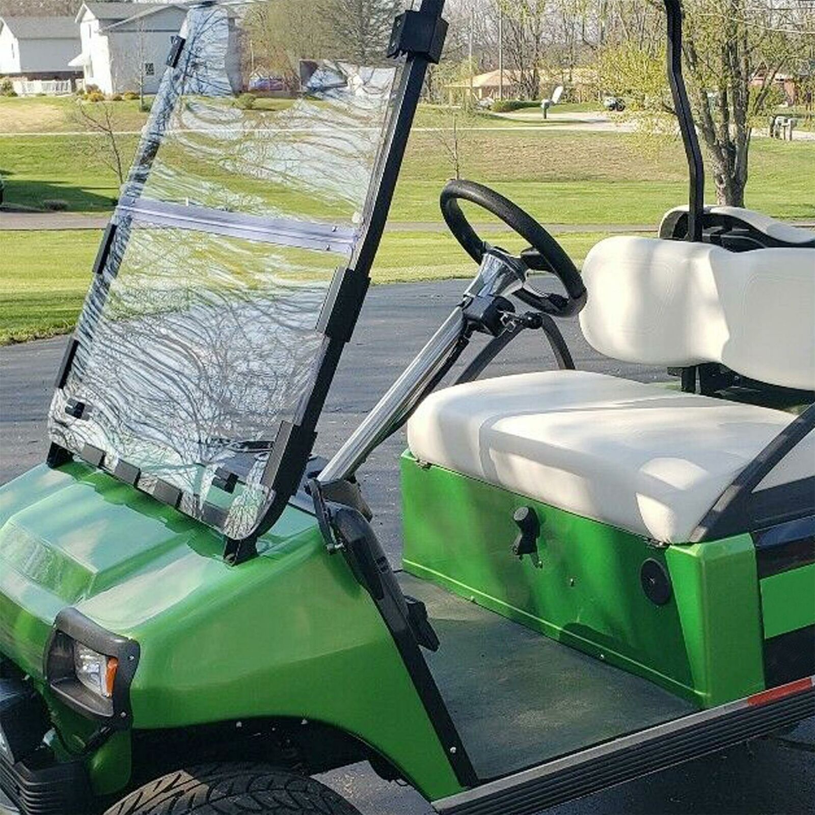 Teledu For Club Car DS Clear Windshield 2000.5 -UP Golf Cart Folding Polycarbonate