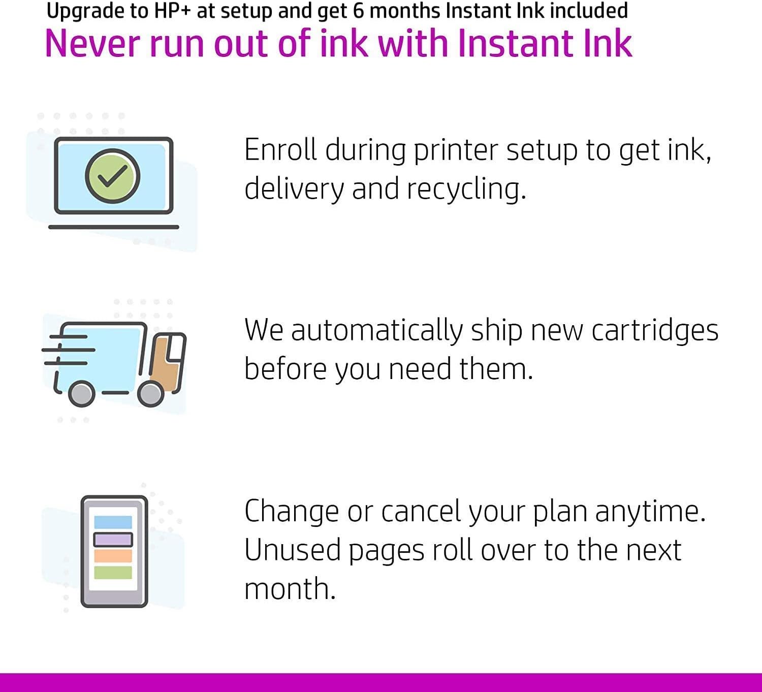HP DeskJet 4155e All-in-One Wireless Color Printer, with bonus 6 months free Instant Ink with HP+ (26Q90A)