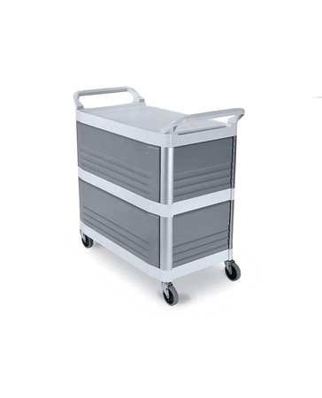 Rubbermaid Commercial Black 300 lb Cap Xtra 3-Shelf Utility Cart
