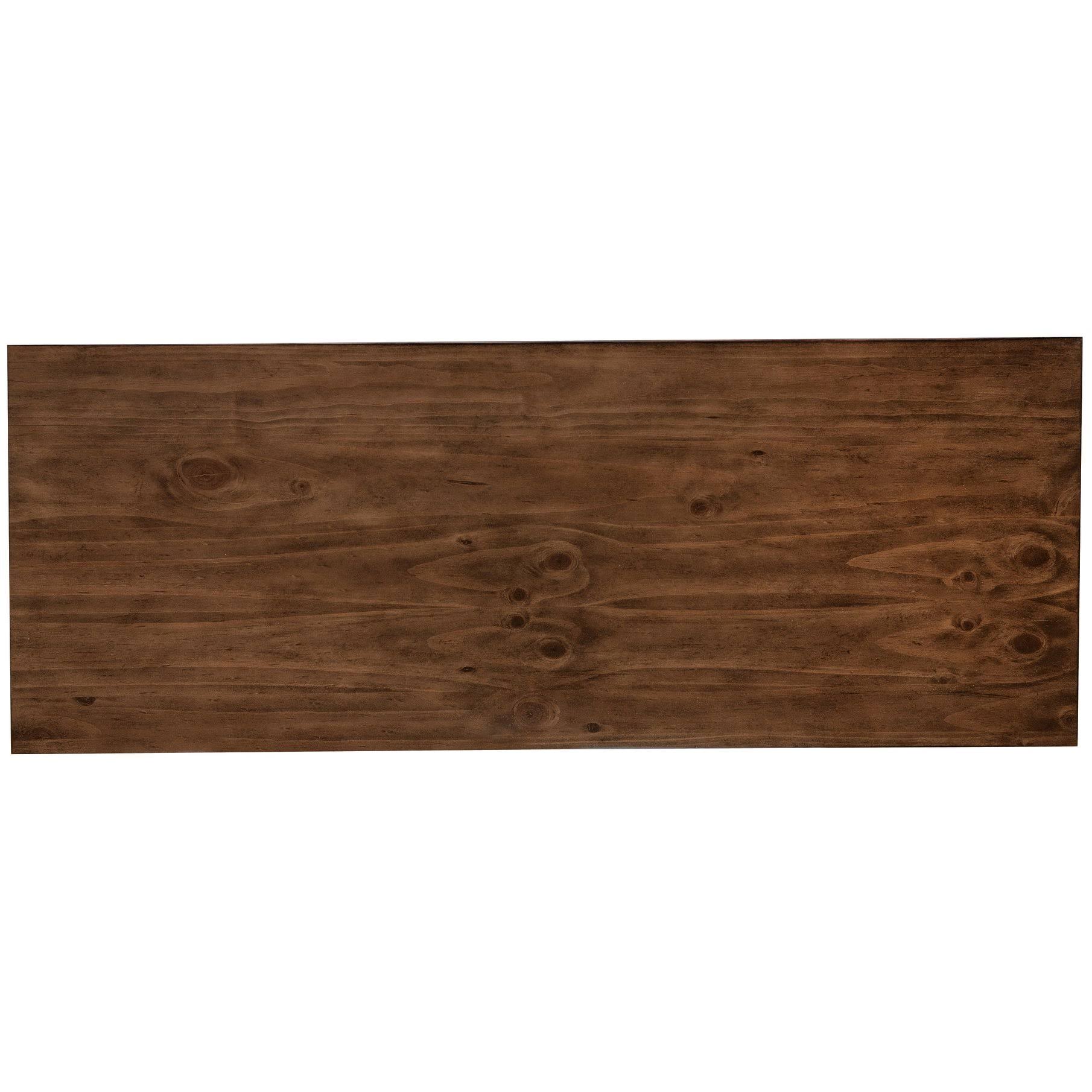 Pulaski Minimalist Modern Wooden Bench in Brown
