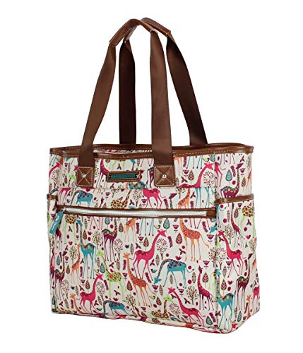 Lily Bloom Luggage Set 4 Piece Suitcase Collection With Spinner Wheels For Woman (Giraffe Park)