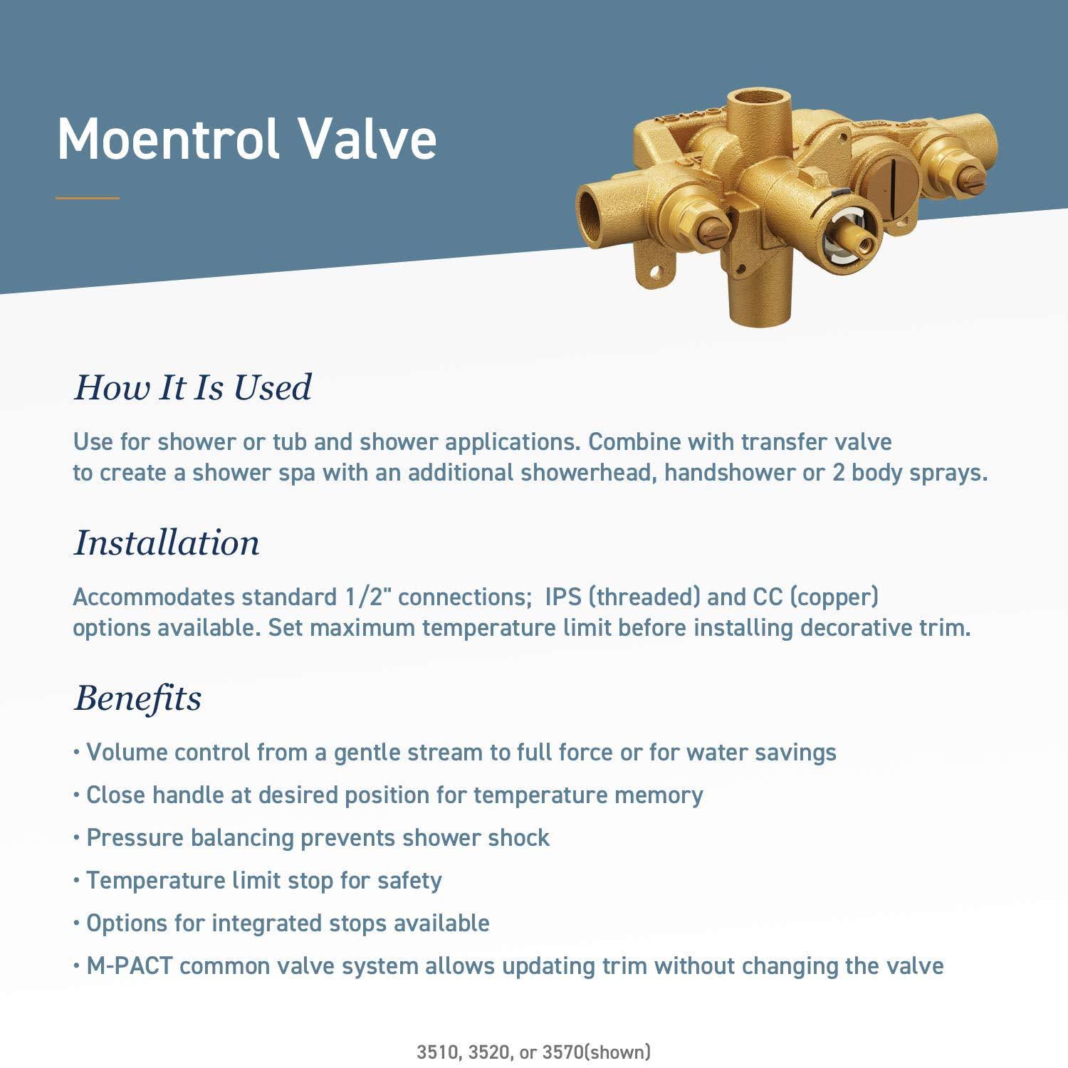 Moen Moentrol 1/2 in. CC Pressure Balancing Valve 3520
