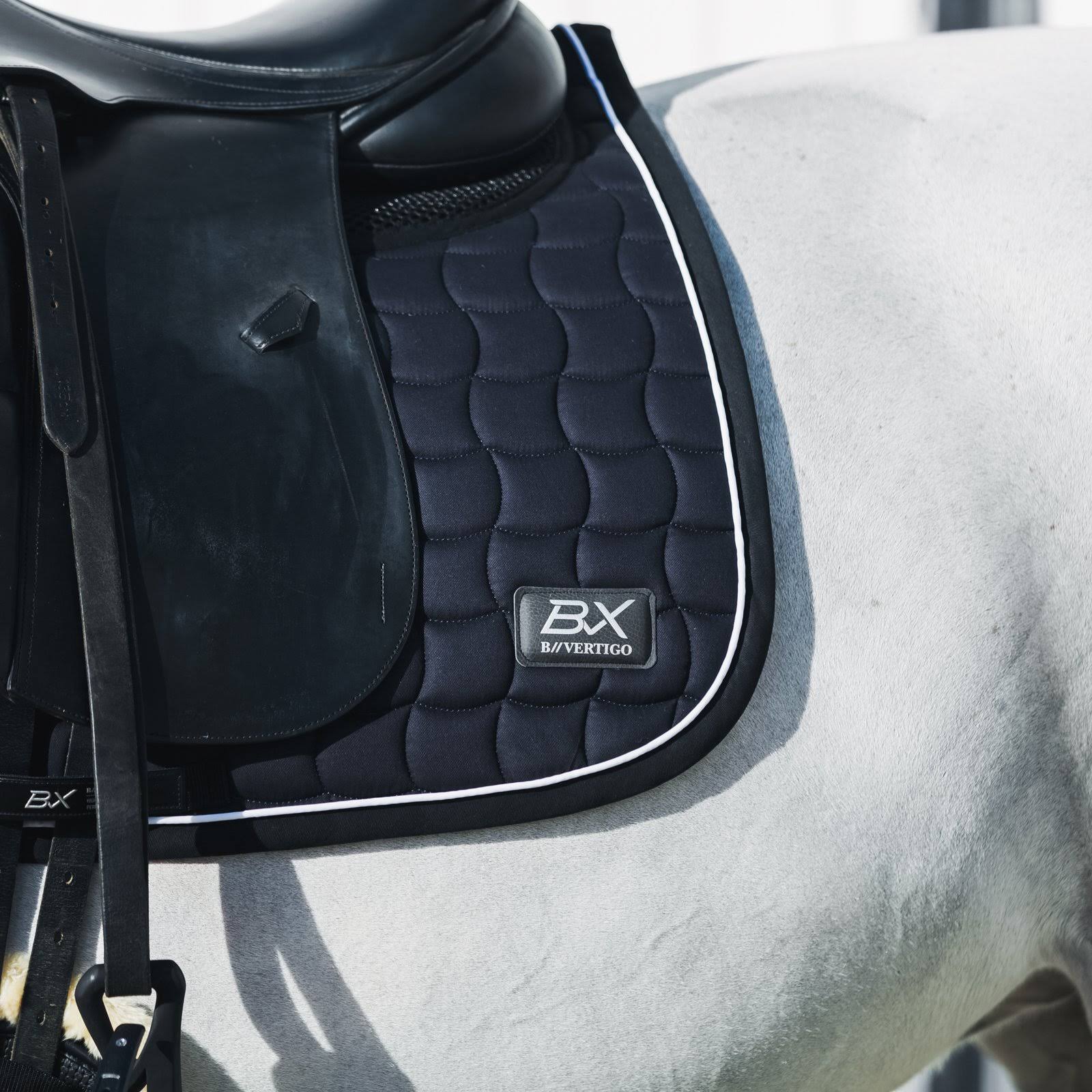 B Vertigo BVX Dressage Technical Saddle Pad-Asphalt Dark Grey