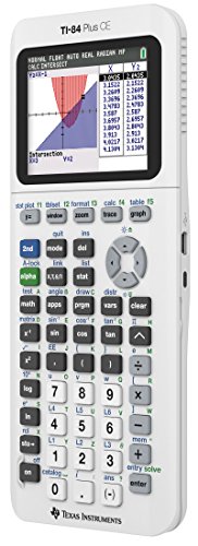 TI-84 Plus CE Color Graphing Calculator, White (Renewed)