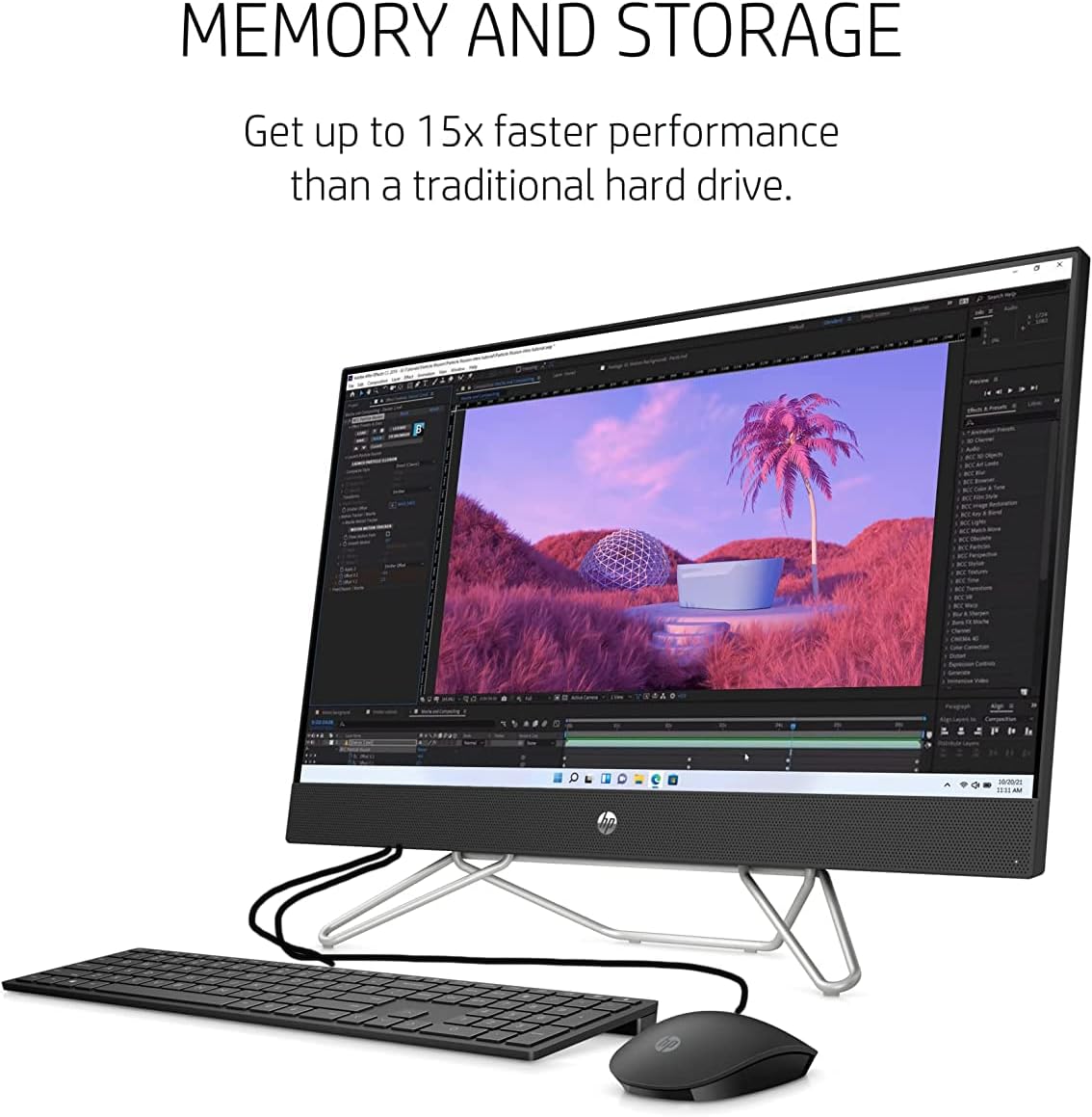2022 Newest HP 27 inch FHD All-in-One Computer, AMD Ryzen 5 5500U(Beat i5-1135G7, up to 4.0 GHz), 16GB RAM, 512GB PCIe SSD+1TB HDD, Webcam, Ethernet, WiFi, Speakers, HDMI, Win11, w/Keyboard+Mouse