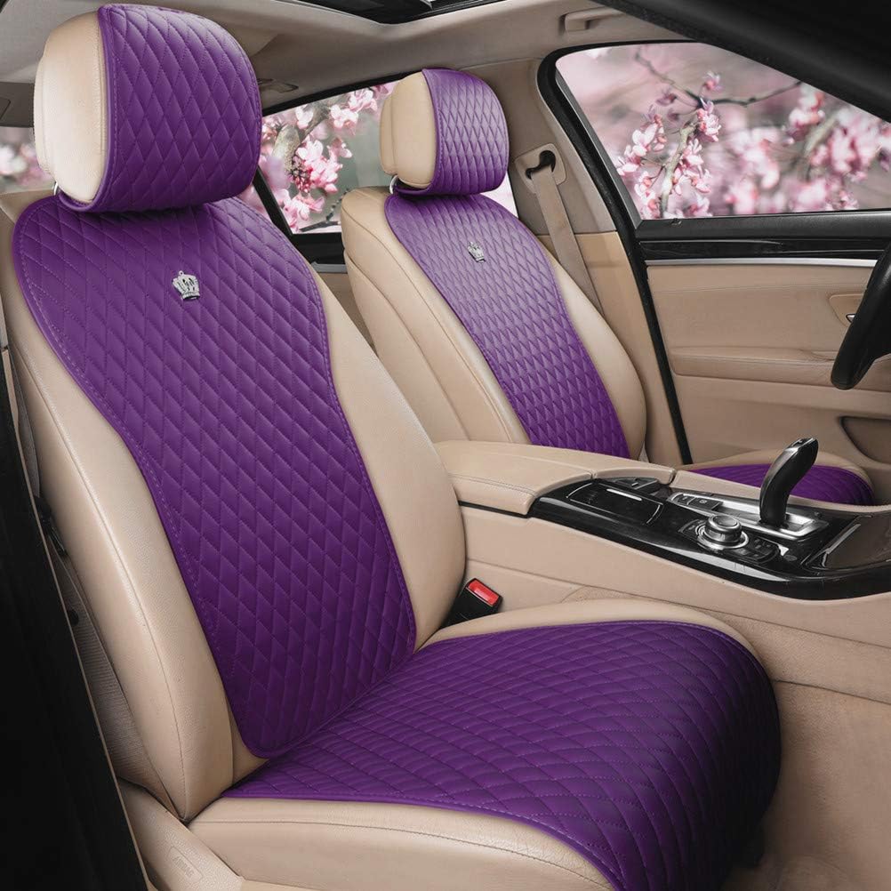 Purple Car Seat Cover Leather Seat Protector for Car Seats Comforty Car Seat Cover 2/3 Covered 11PCS Universal Fit Car/Auto/Truck/SUV (A-Purple)