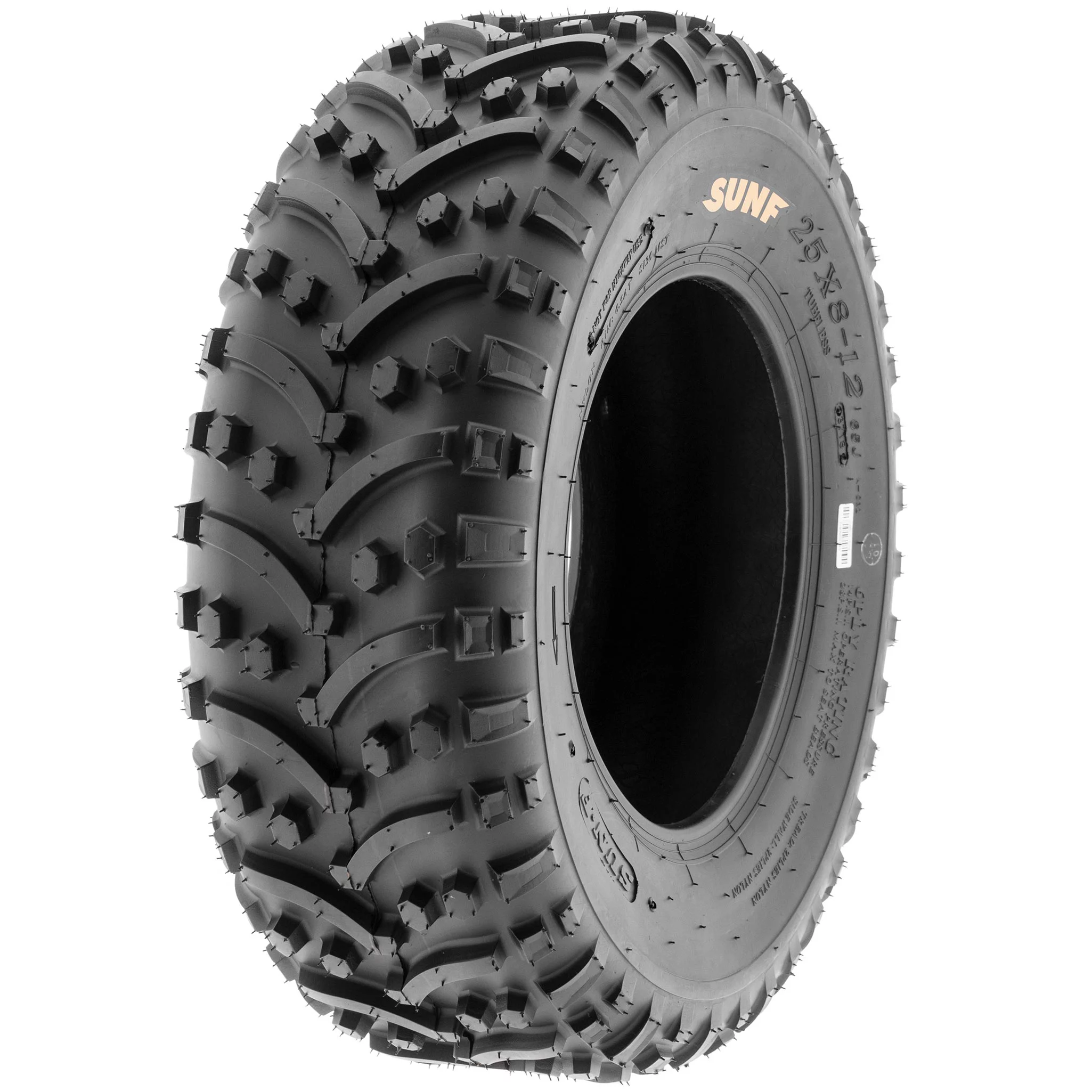 Set of 4 SunF ATV UTV Tires A032 25x8-12 25x8x12 6 PR