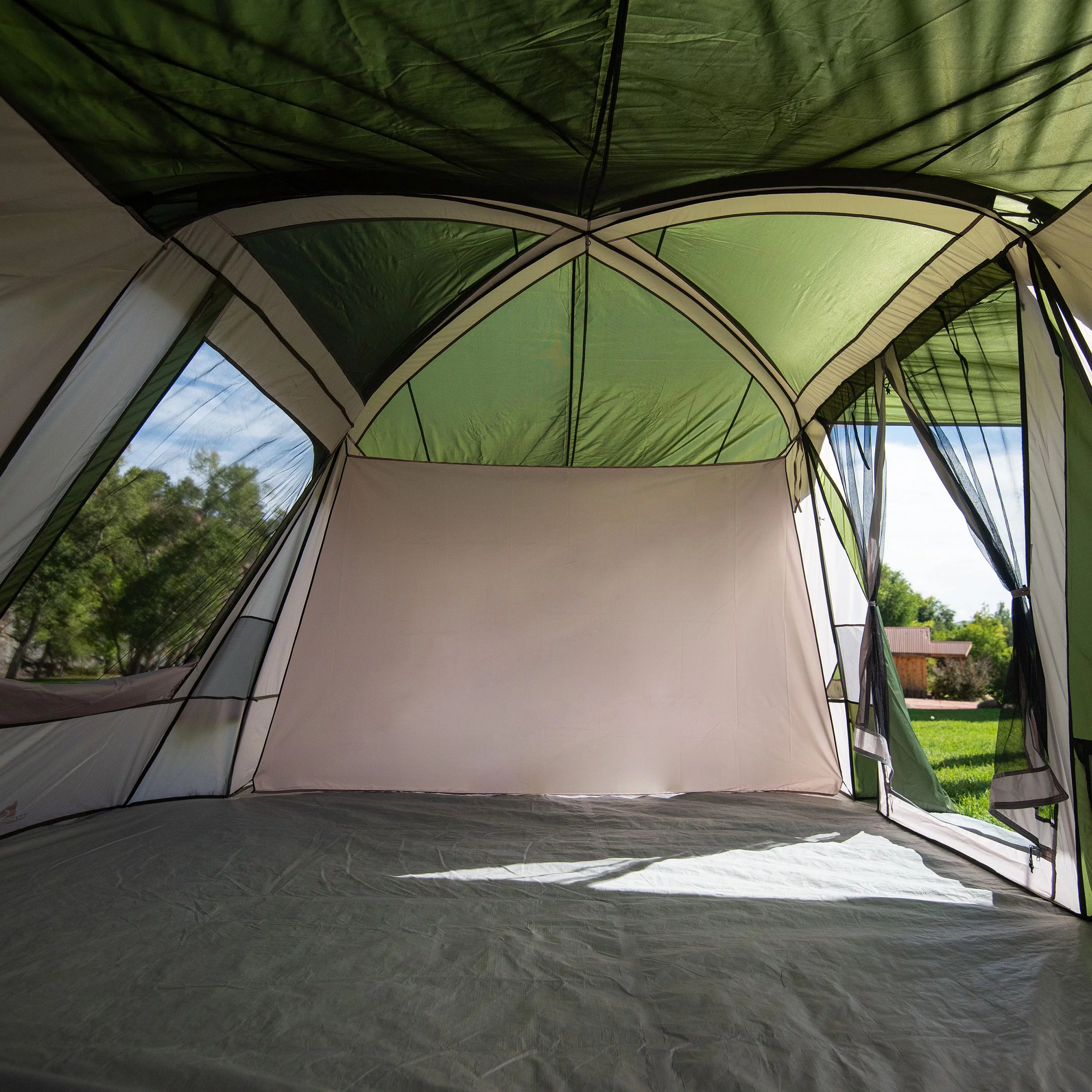 Ozark Trail 10-Person 3-Room Vacation Tent, with Shade Awning