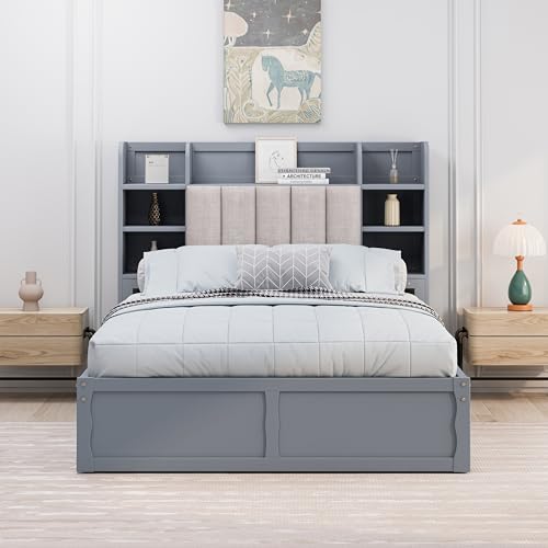 NicBex Murphy Bed Cabinet Wall Bed Queen Size Murphy Bed with Shelves, Drawers and USB Ports can be Folded into a Cabinet, Space-Saving Versatility for Guest Room, Study, Office, White