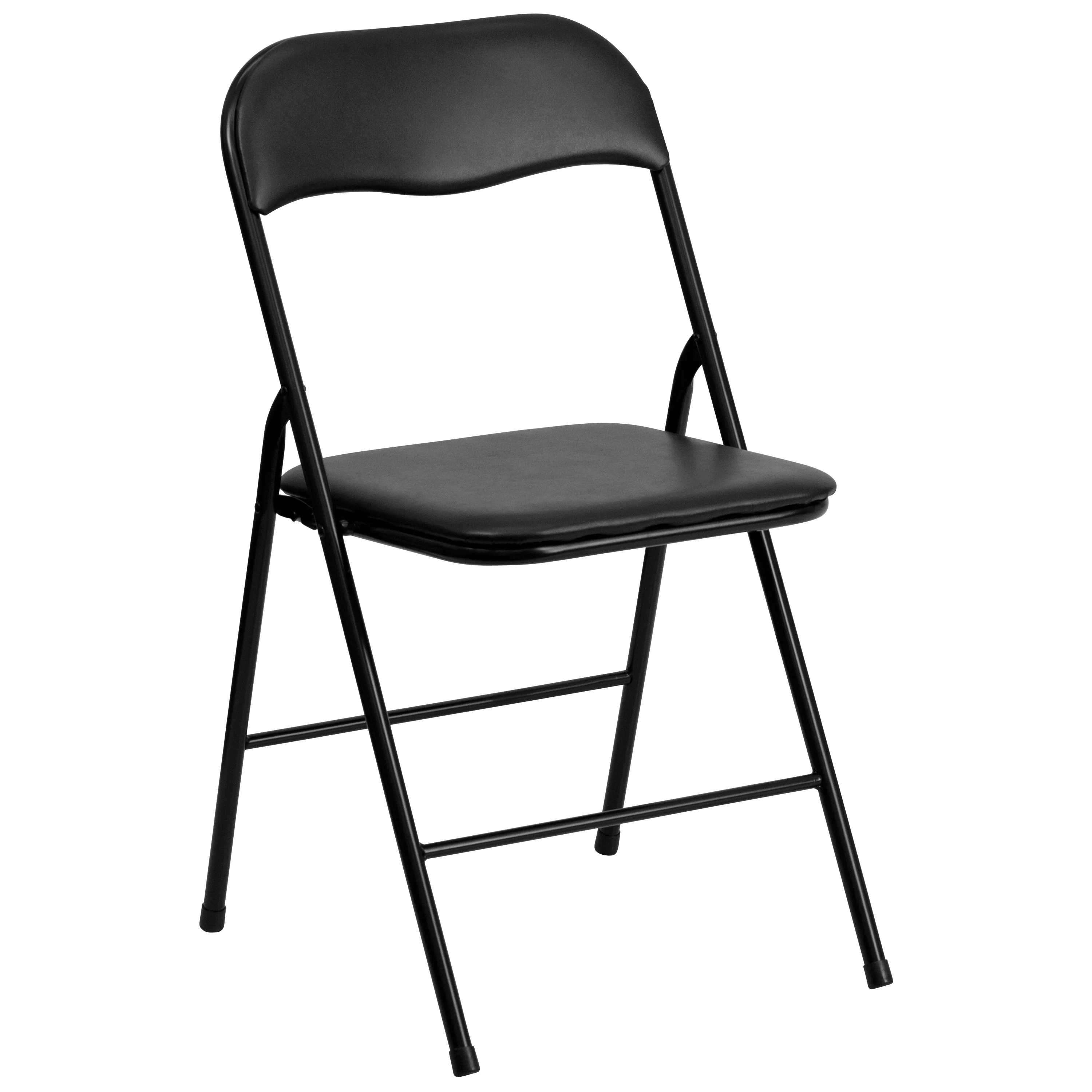 Emma + Oliver 5 Piece Black Folding Game Room Card Table and Chair Set
