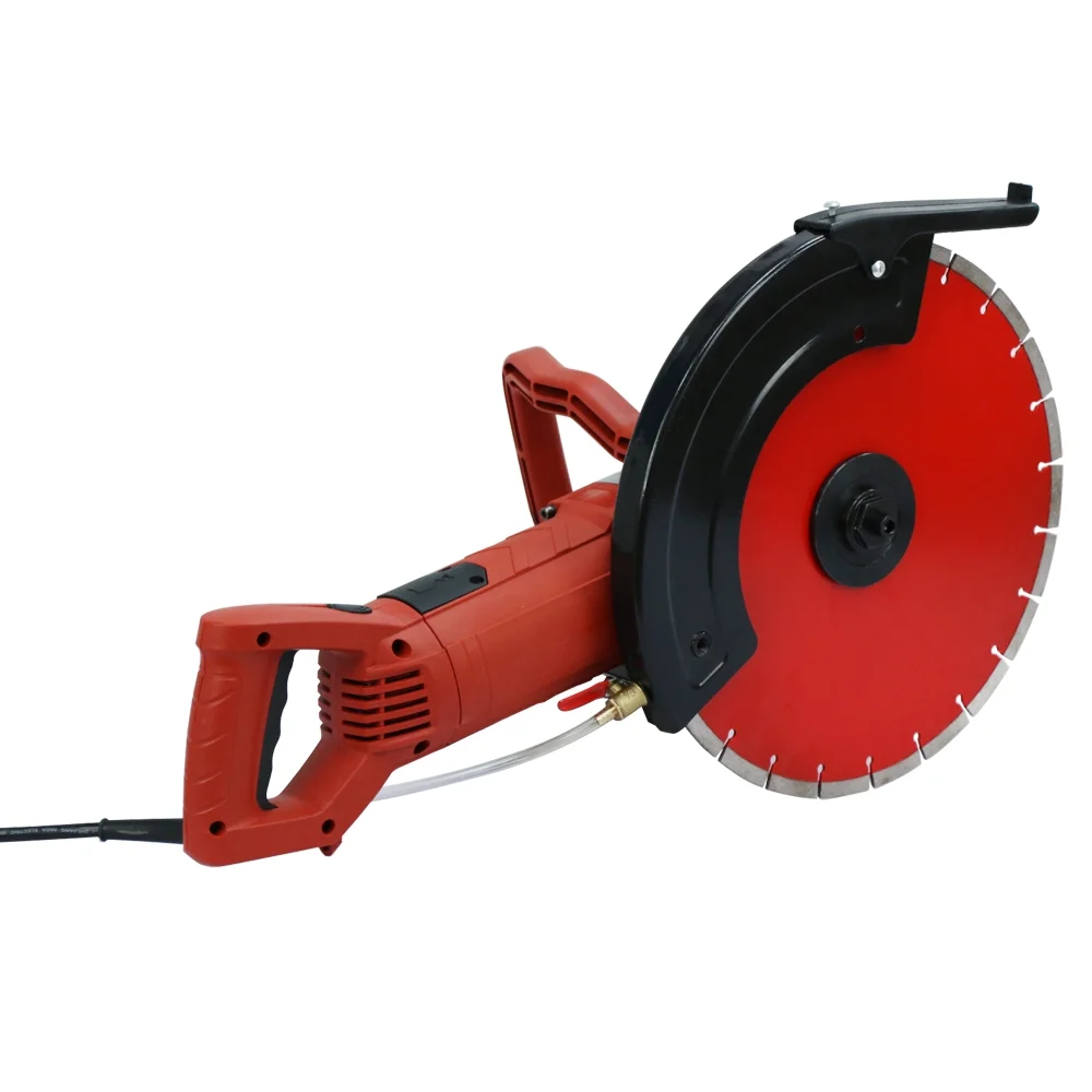 14” 18Amp Electric Concrete Saw Wet Dry Circular Saw Cutter with Water Pump & Blade for Brick, Wood, Metal, Reinforced Concrete, Porcelain