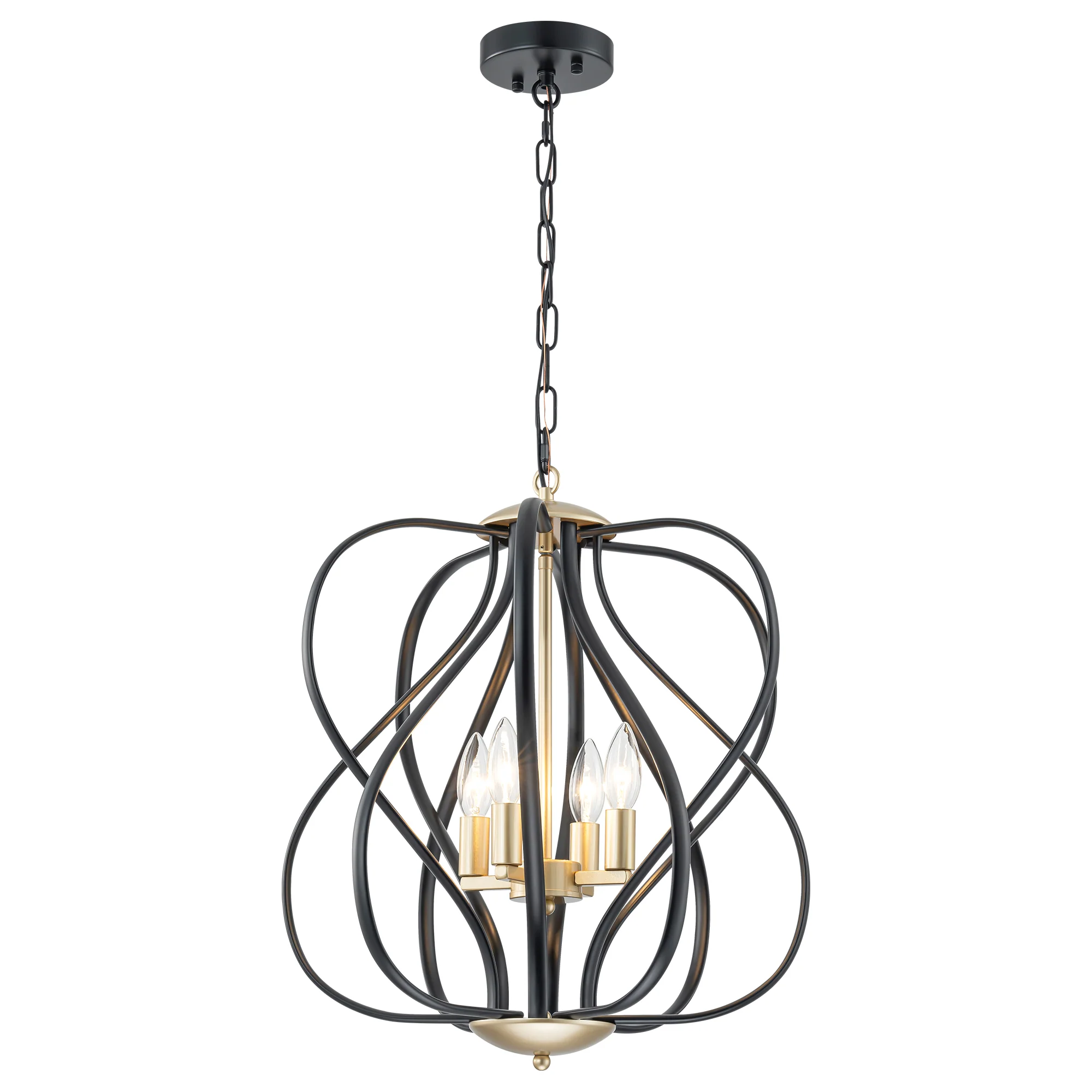 Brillara 4-Light Dimmable Transitional Geometric Chandelier (17)
