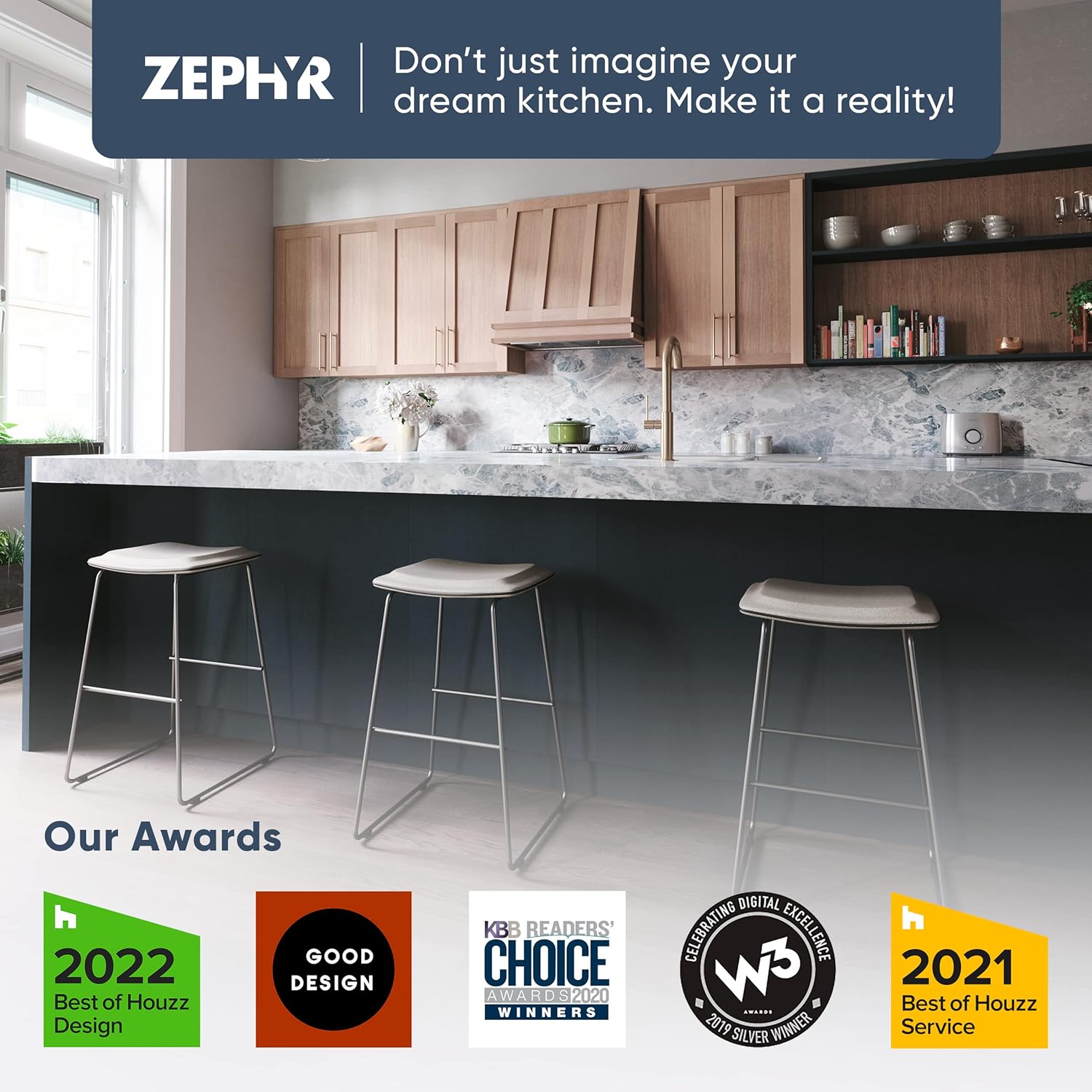 Zephyr 36 inch Essentials Power Monsoon I Ducted/Ductless Built In/Insert Range Hood - 600 CFM Powerful Kitchen Cabinet Vent Hood - Airflow Control and Stainless Steel Filter, LED Lights AK9234BS
