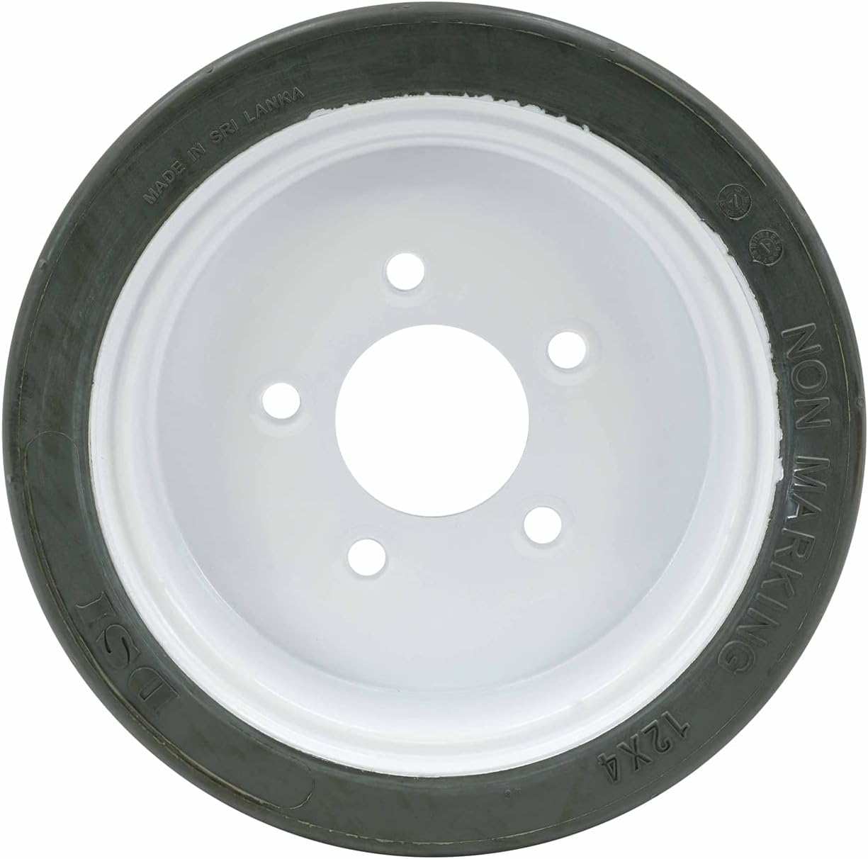 Mytee Products (4 Pack) SkyJack 158437, 158438, Tires 12 x 4, Brake- Model # SJIII3219, SJIII3015, SJIII3215, SJIII3019 | Non-Marking Wheel Assembly