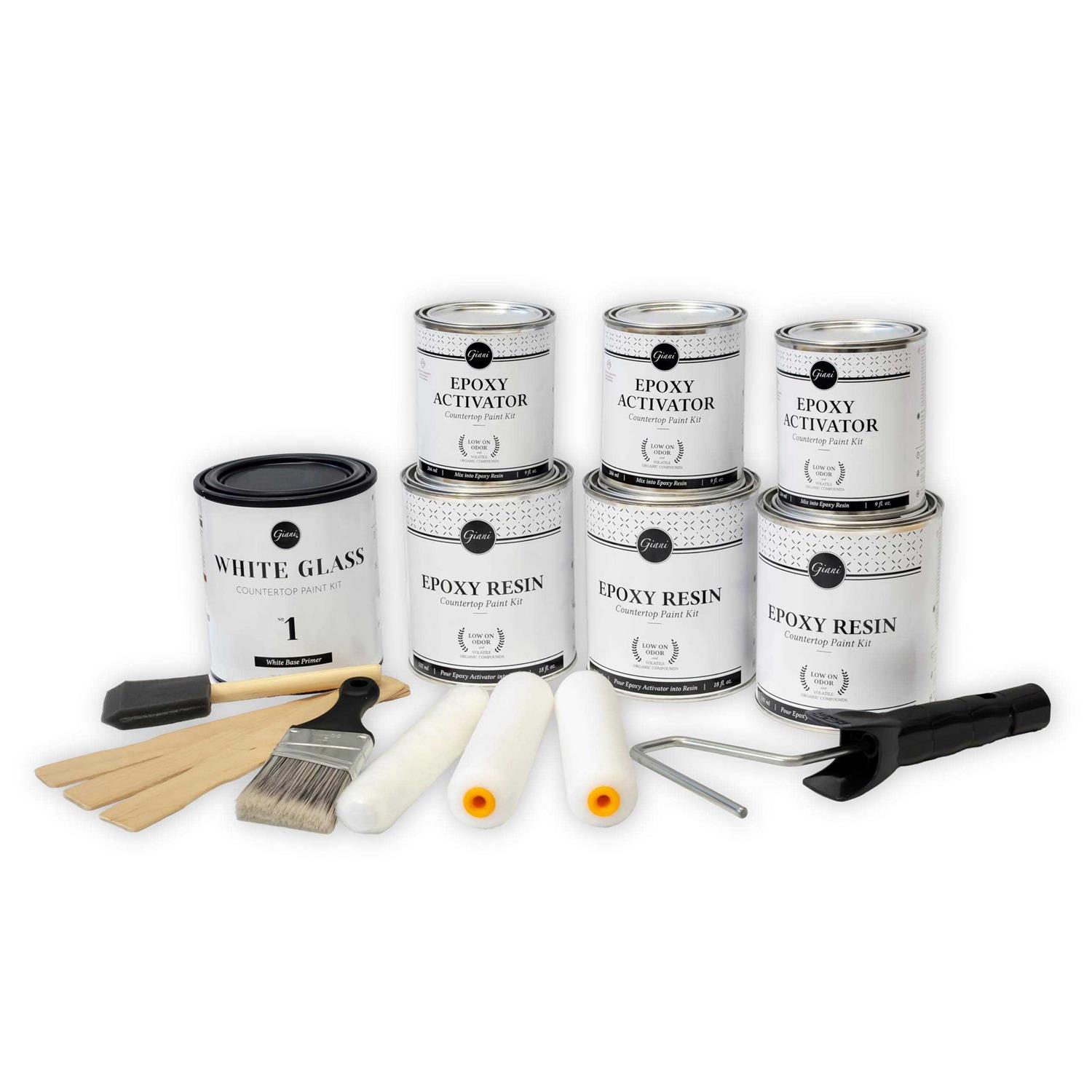 White Glass Quartz Countertop Paint Kit - Shop Hardware Tools Online Store