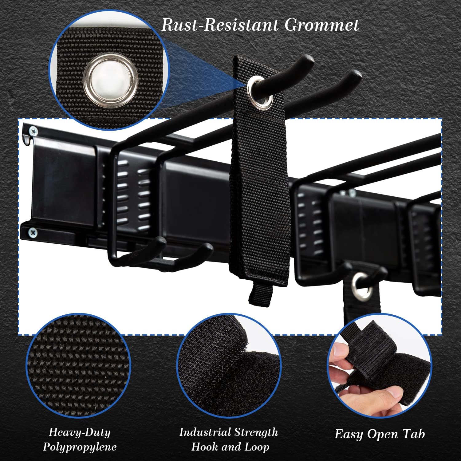Heavy Duty Tool Storage Rack,Strengthen Garage Tool Organizer Wall Mount,Steel Garage Storage System,Steel Garage Storage System with Wall Hooks and Hanger,Shovel Holder Wall Mount For Shovel Holder Pack of 2