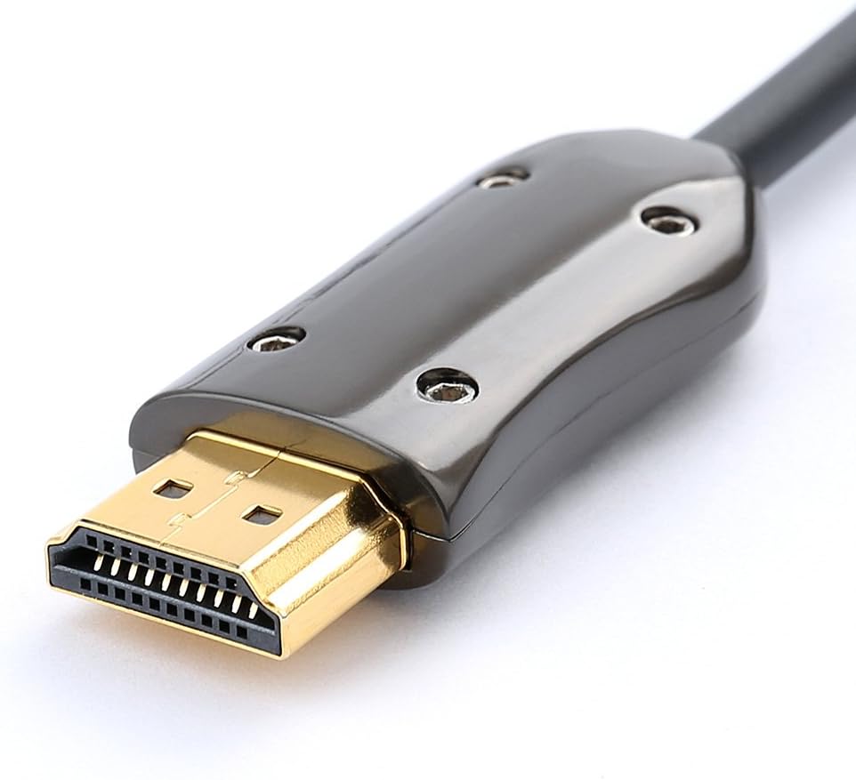 DTECH Ultra Slim Long Fiber Optic HDMI Cable 50 Feet 2.0 Supports 4K 60Hz 18Gbps High Speed Extra Thin UHD Cord for Projector Monitor Pack of 2