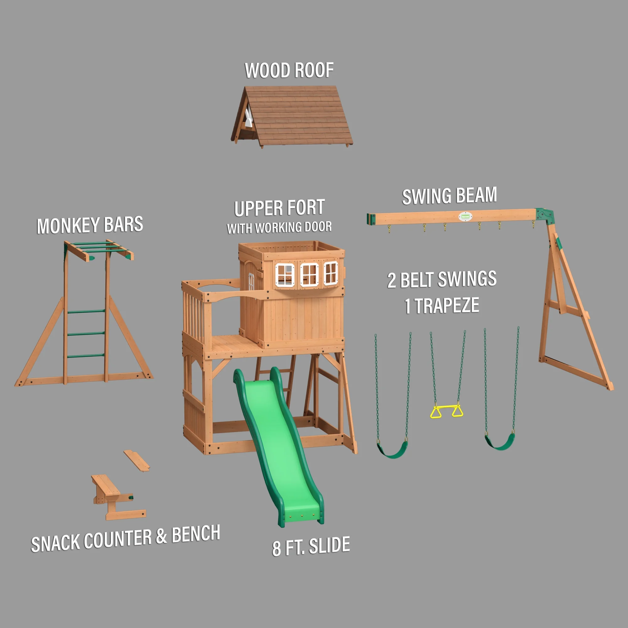 Backyard Discovery Montpelier All Cedar Swing Set