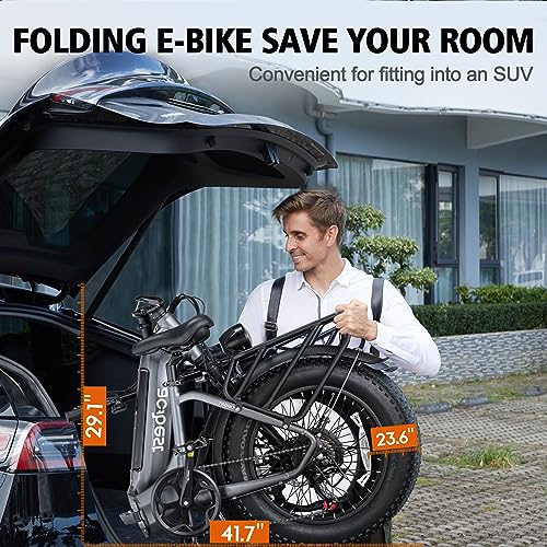 Electric Bike for Adults, 20" X4 Fat Tire Ebikes with Peak 1000W Brushless Motor, 48V 15AH Removable Battery, Step-Thru E Bicycle Bike up to 28MPH, 7-Speed, Knight