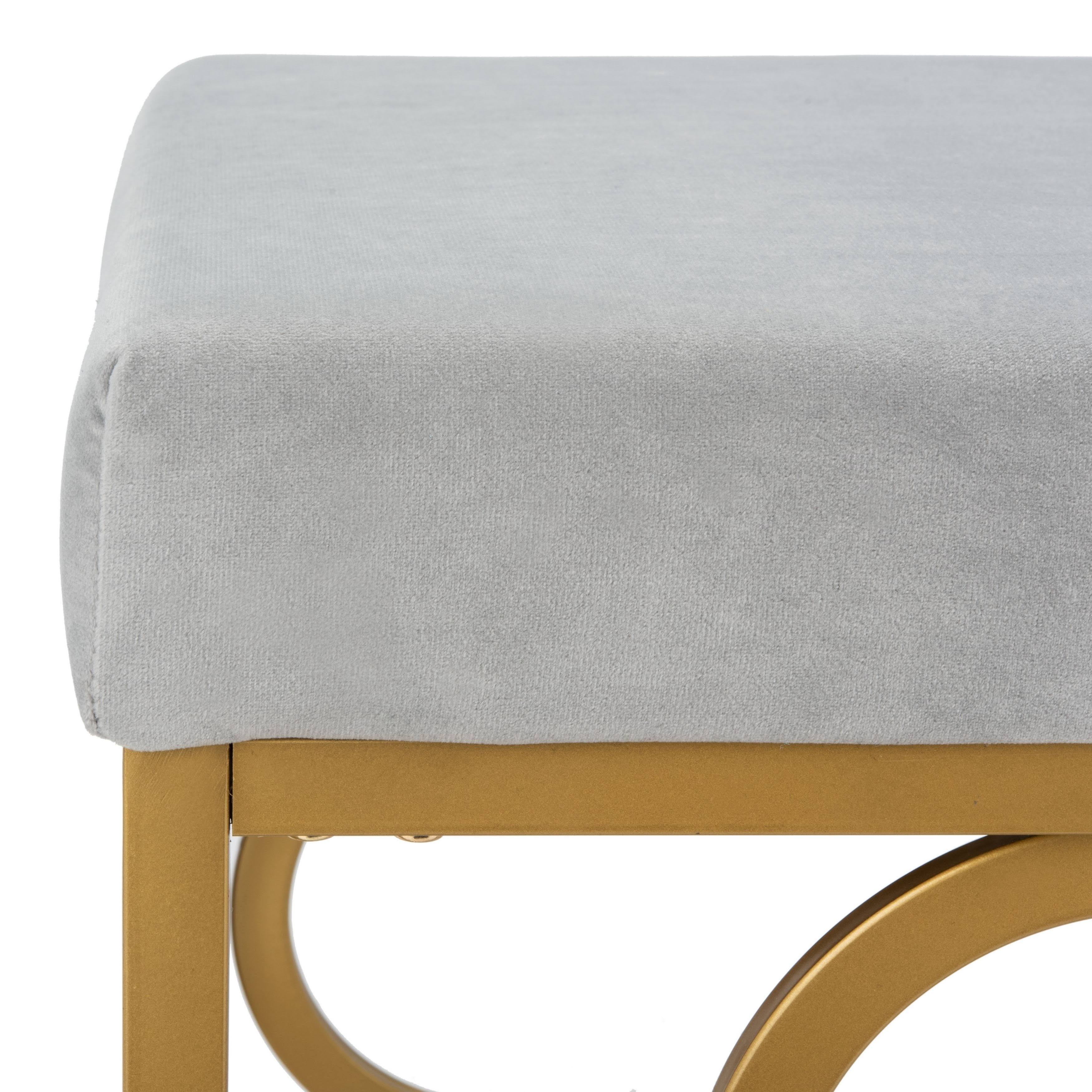 Safavieh Fleur Square Ottoman - Creme / Gold