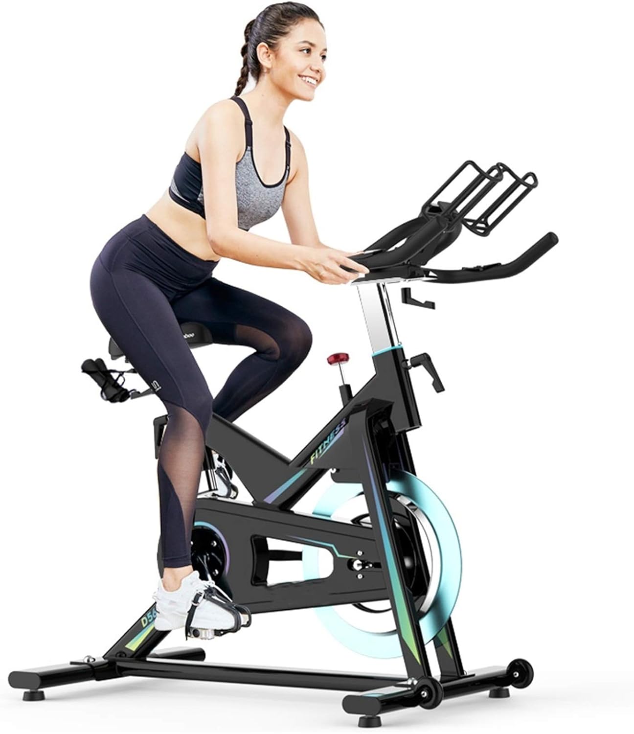 Cardio Machine, Indoor Cycling Bike Exercise Bikes Stationary Bike - with LCD Display Seat and Handle Adjustable - for Home Cardio Gym Workout