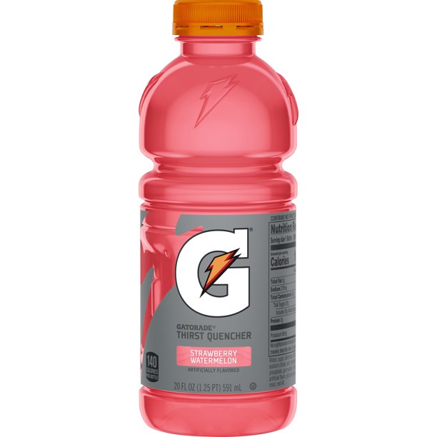 Gatorade Thirst Quencher Fierce Strawberry Watermelon Sports Drink, 20 oz Bottles, Quantity of 24