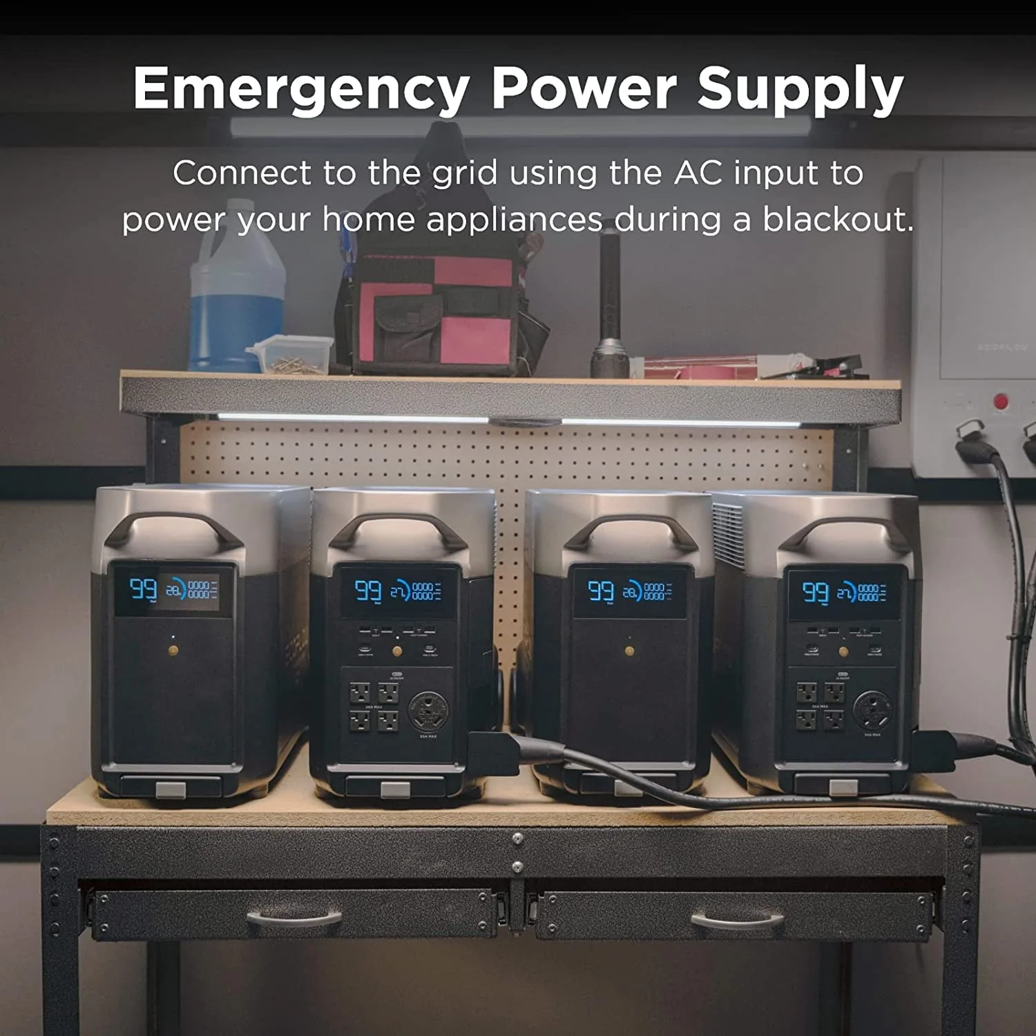 EcoFlow DELTA Pro Portable Solar Generator Power Station,for Outdoor Camping,Home Use,Emergency,Used,Certified Reconditioned