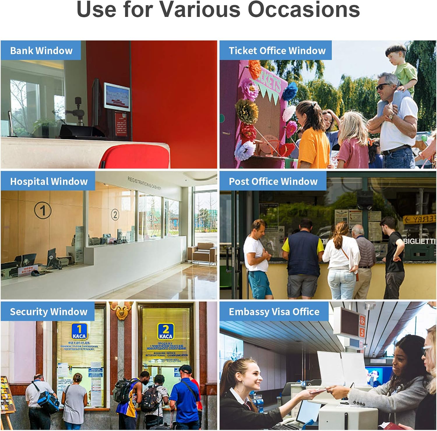 Window Speaker Intercom System Dual Way Anti-Interference Intercommunication Microphone Talk Through Glass,Voice Intercom System for Bunsiness,Bank Counter,Store,Restaurant,Office,Station,School