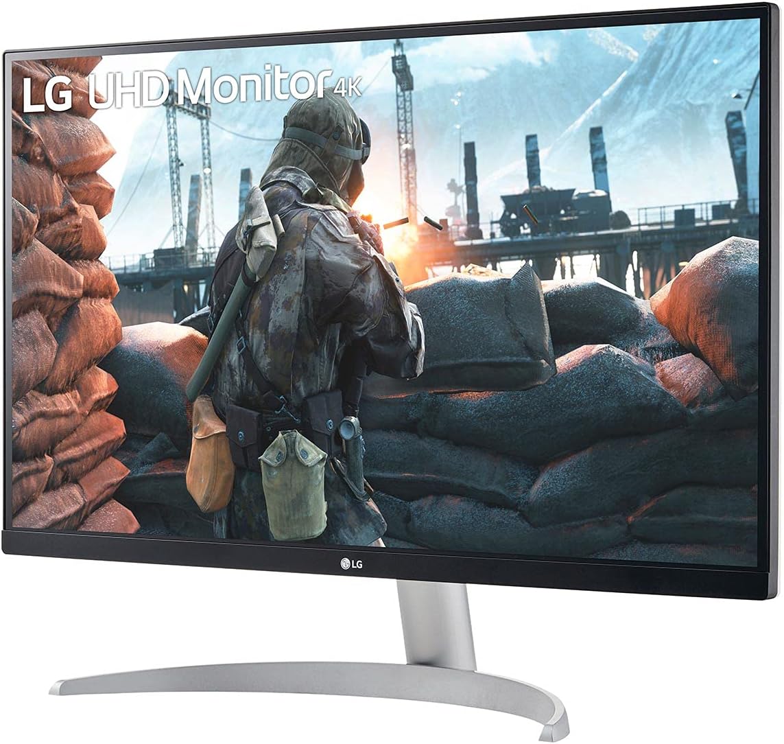LG 27UP600-W 27" 4K UHD IPS Monitor, DCI-P3 95%, 5ms (GTG), HDMI, VESA DisplayHDR 400, AMD FreeSync, Black Stabilizer, OnScreen Control, Reader Mode, White (Renewed)
