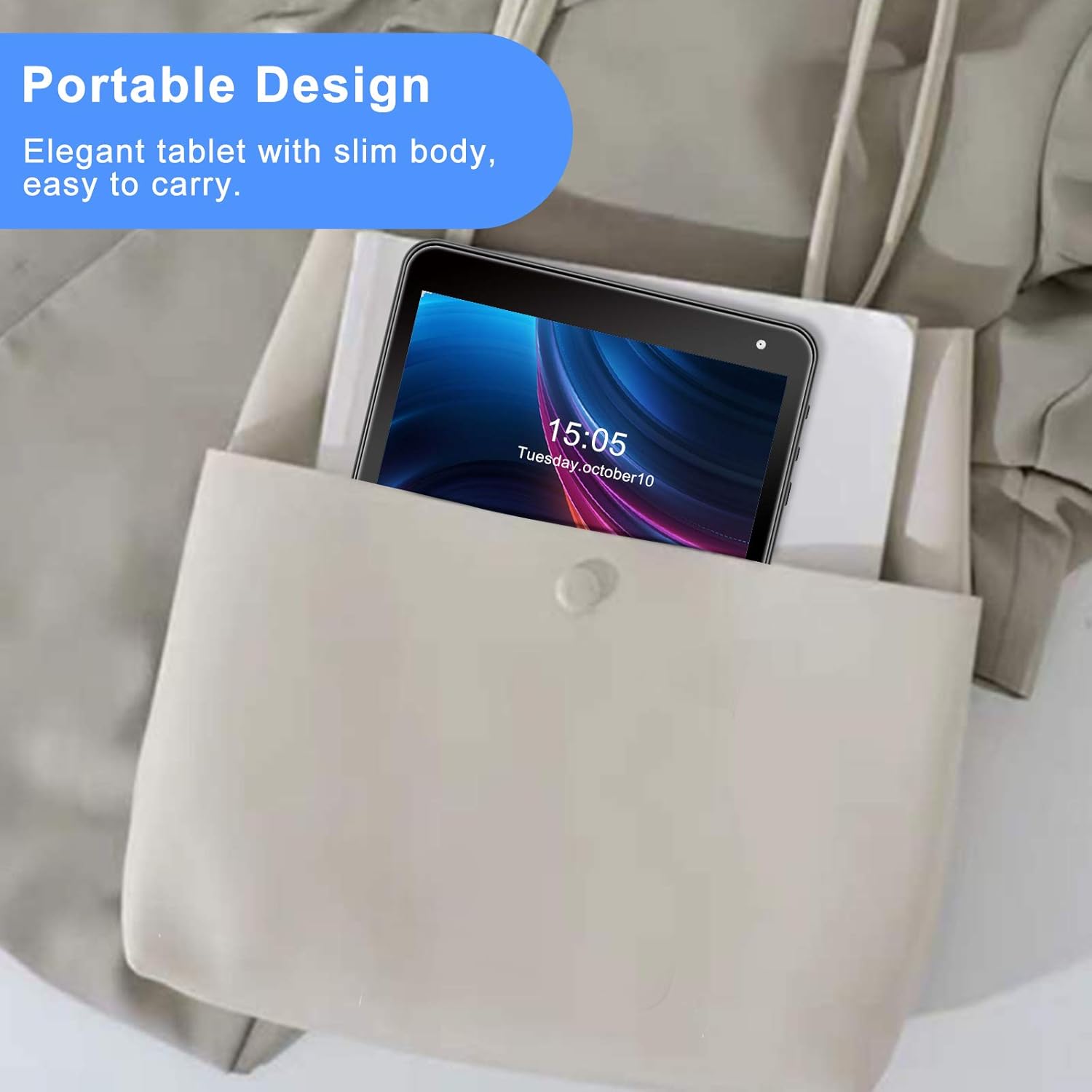 Tablet 10.1 inch Android Tablet AWOW, 1.5GHz Quad Core, 2GB RAM, 32GB ROM, 1280 x 800 HD IPS, 0.3MP & 2MP Camera, Android 10 GO, 2.4G WiFi, Bluetooth 4.0, Micro USB2.0, 5000mAh Battery Capacity
