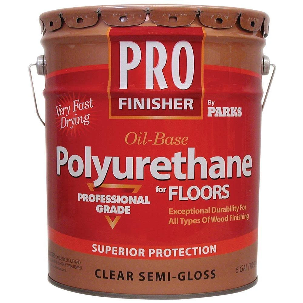 Rust-Oleum Parks Pro Finisher 5 gal. Clear Semi-Gloss Oil-Based Polyurethane for