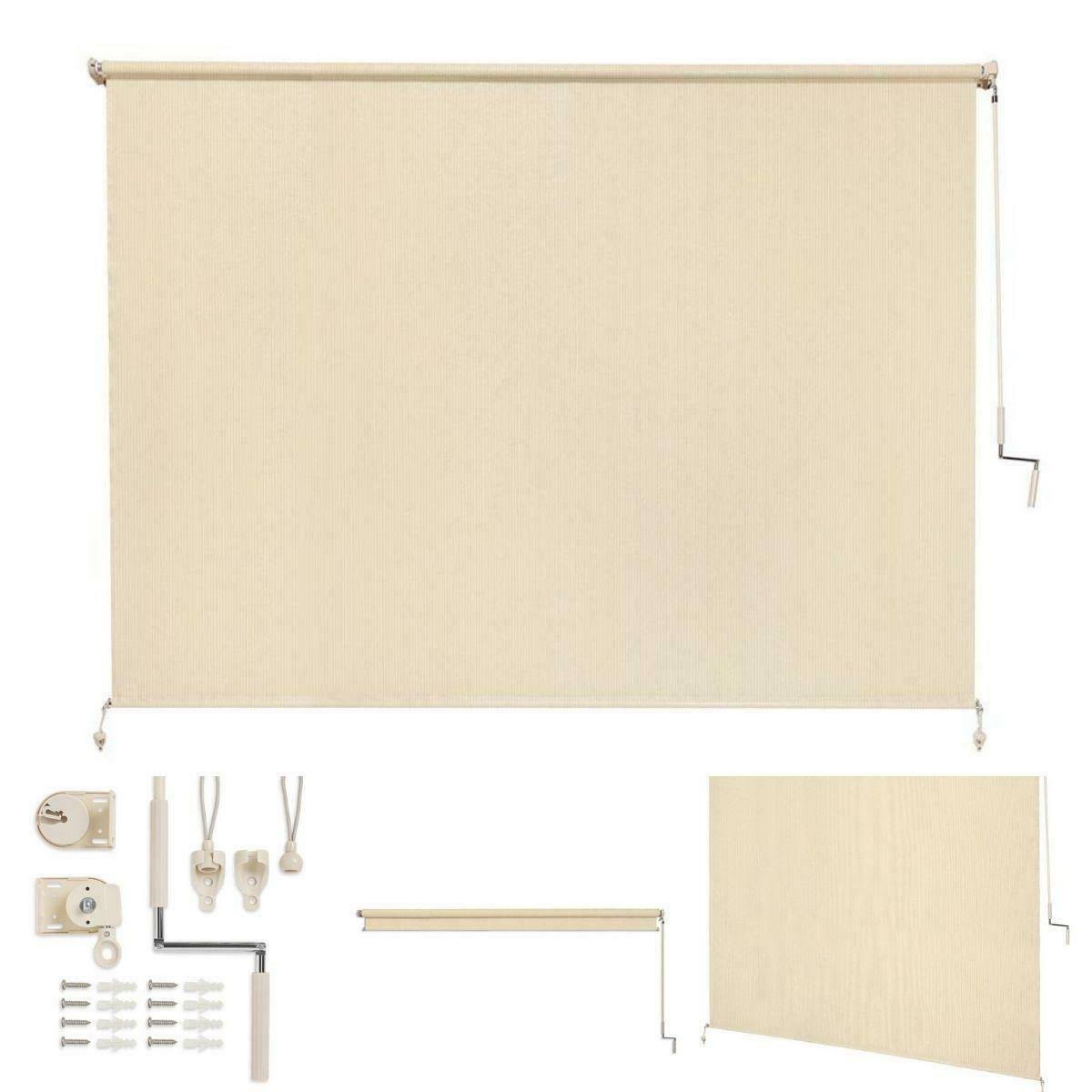 Coolaroo Exterior Cordless Roller Shade 8ft x 6ft Sesame