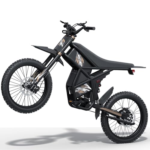 GT73PRO/GT73 Electric Dirt Bike for Adults, 3000W 60V 50MPH //2400W 48V 37MPH, 36.4AH Dual Battery Ebike Up to 85 Miles, 25" Motorcycle Tire, UL2849 All Terrain for Mountains, Snow, Sand, Road