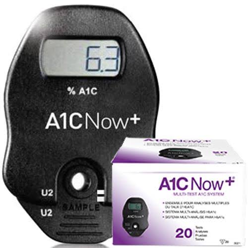 A1CNow Glycated Hemoglobin - HbA1c - Hemoglobin A1C Multi-Test System 20 Tests