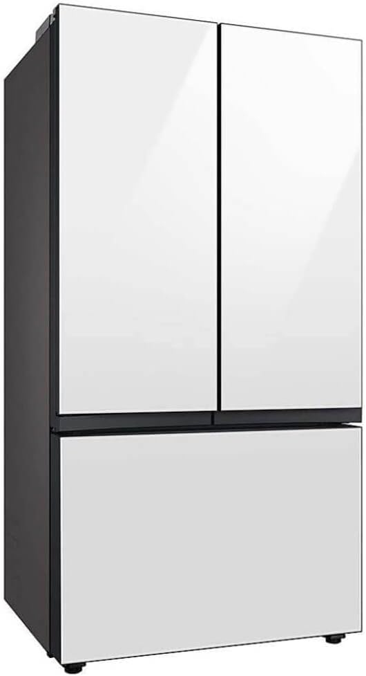 SAMSUNG RF24BB660012 24 Cu. Ft. Bespoke White Glass 3-Door French Door Counter Depth Refrigerator