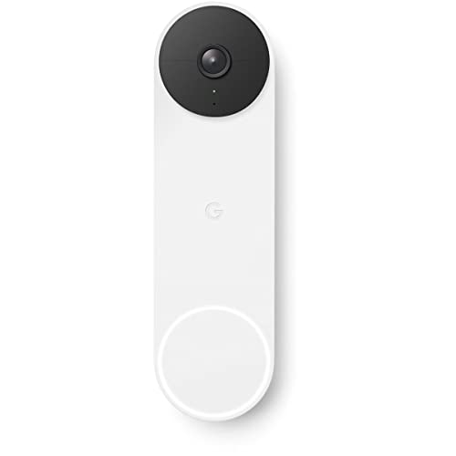 Google Nest Doorbell (Wired, 2nd Gen) - Wired Video Doorbell Camera - Doorbell Security Camera - Snow