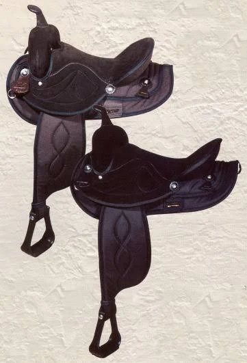Big Horn Synthetic Suede Trail Saddle 12in Brown