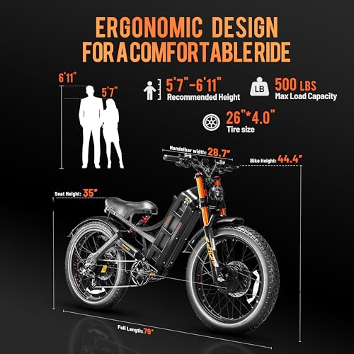 2025 Romeo Pro 3/Pro 2 Electric Bike for Adults 5000W/4000W Dual Motor E Bike 50/46MPH 60V/80Ah 52V/70AH Long Range Electric Bicycle,26 * 4.0 Fat Tire Full Suspension Electric Mountain Bike